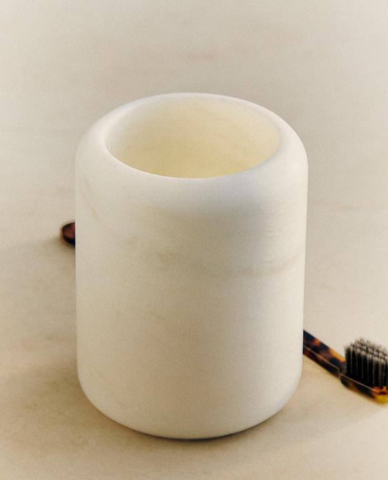 WHITE MARBLE BATHROOM TOOTHBRUSH HOLDER