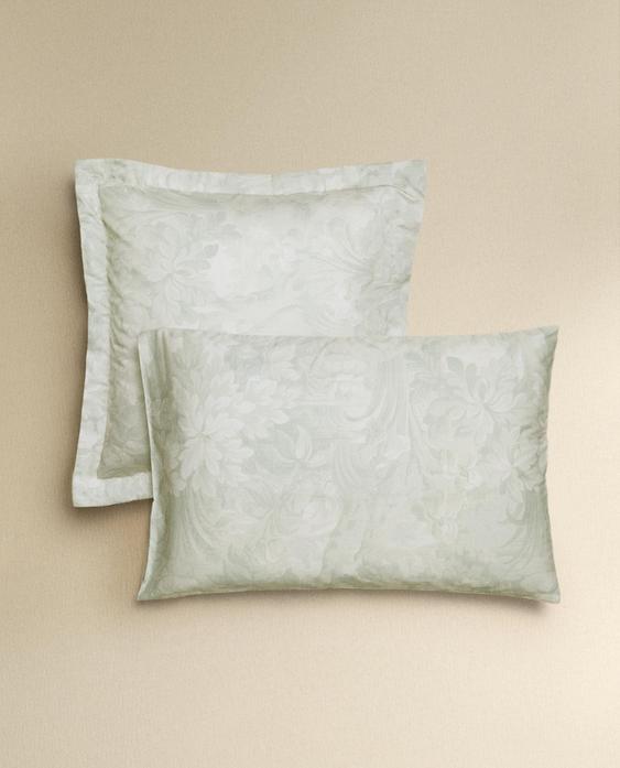 PILLOWCASE WITH FLORAL AND BRANCH PRINT