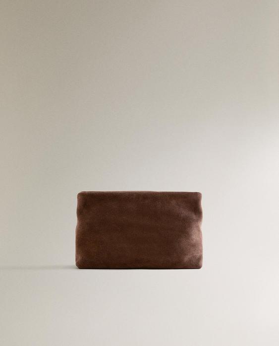 SPLIT LEATHER WASH BAG