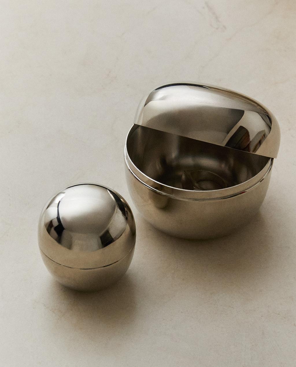 LARGE ROUND STAINLESS STEEL BOX
