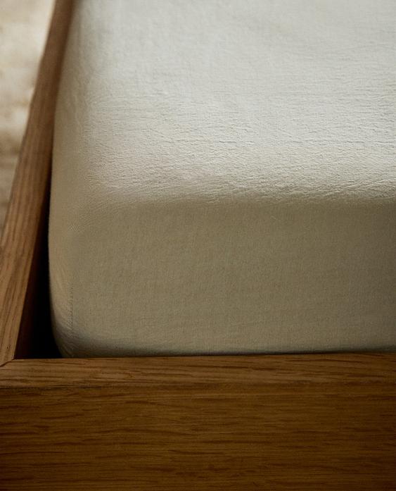 KIDS' DYED COTTON FITTED SHEET