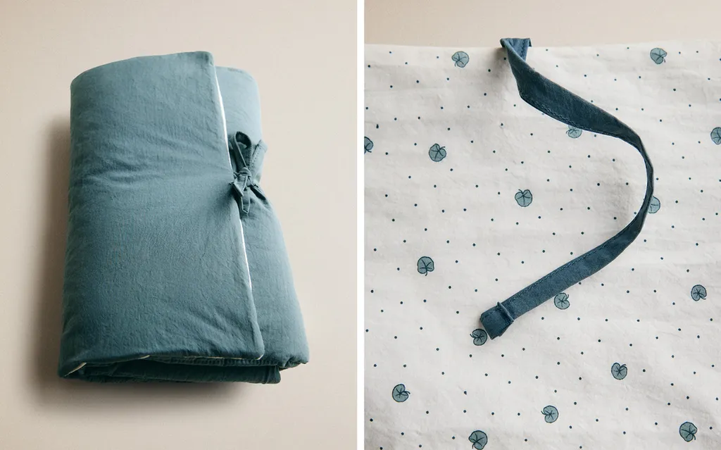 PORTABLE LEAF PRINT BABY CHANGING MAT