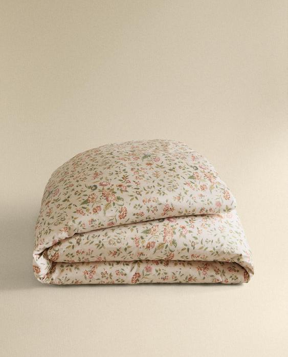 FLORAL SATEEN DUVET COVER (300 THREAD COUNT)
