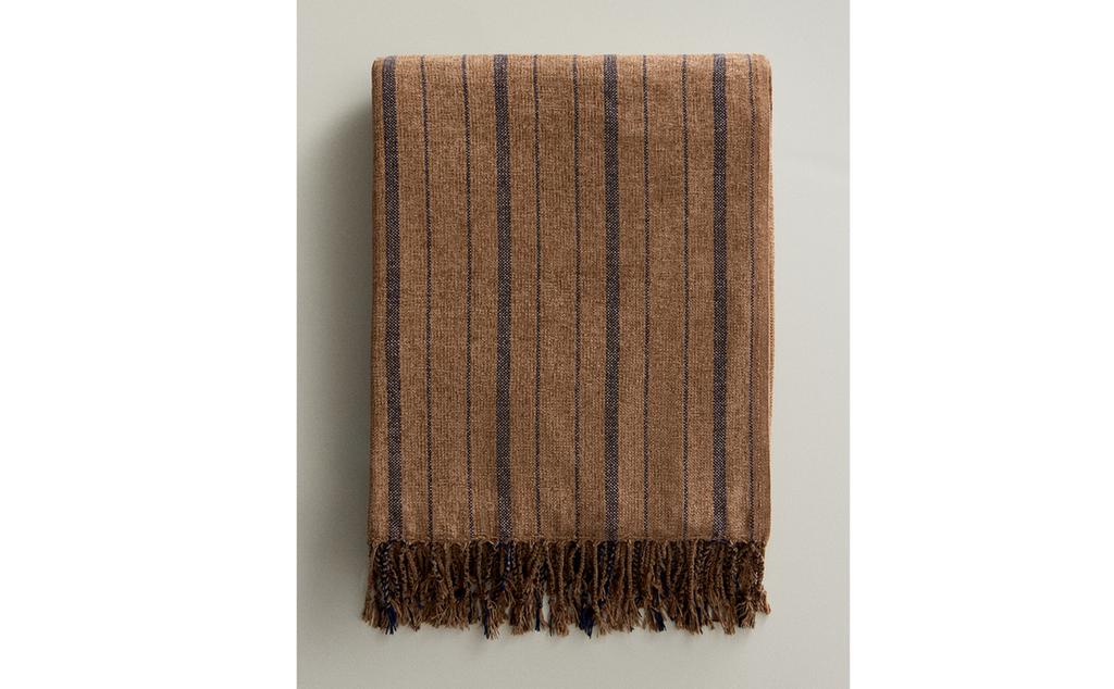 STRIPED CHENILLE THROW