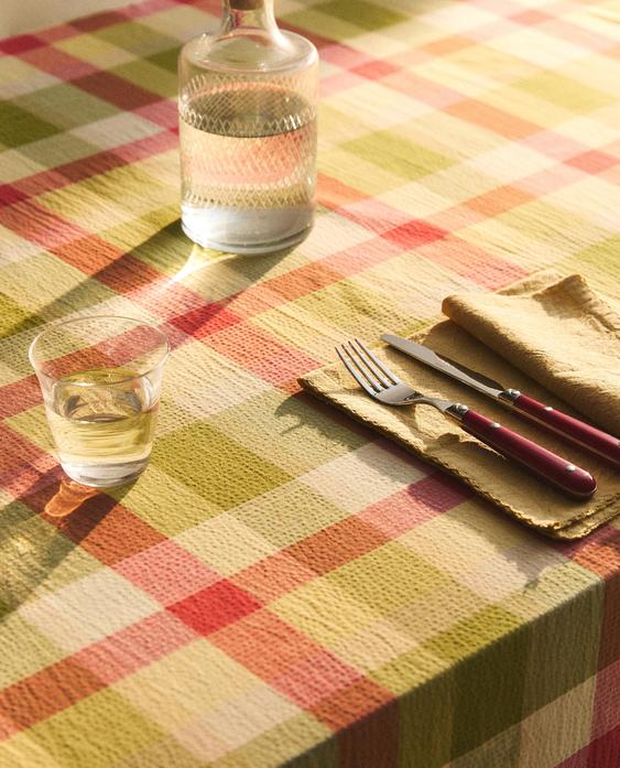 CHECK COTTON TABLECLOTH