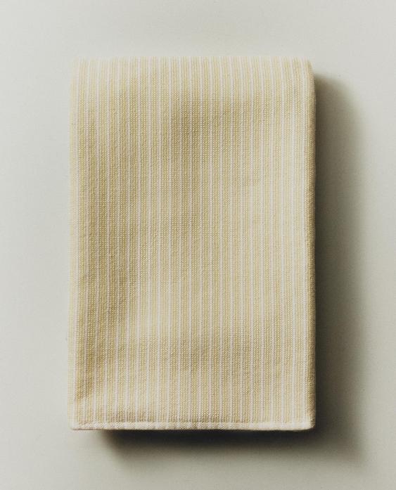 STRIPED COTTON TERRY TEA TOWEL