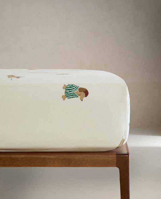 DOG CHILDREN'S FITTED SHEET