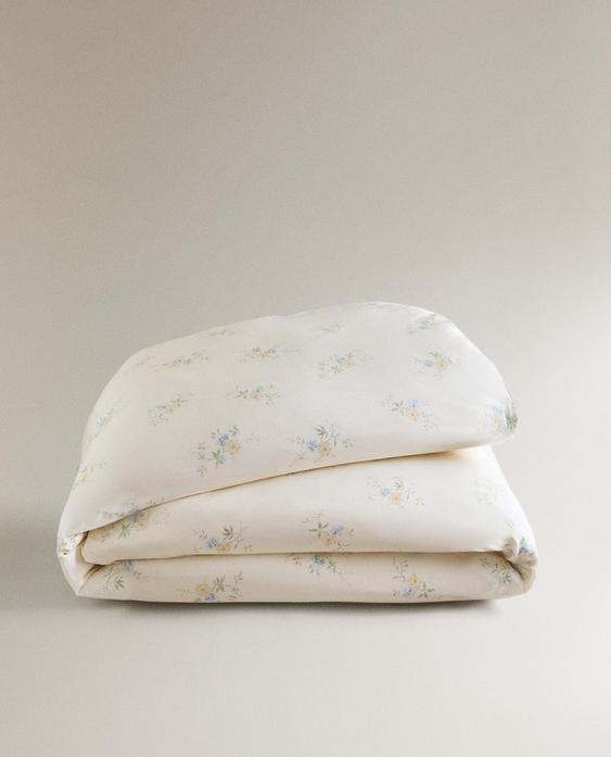 SATEEN FLORAL BOUQUET DUVET COVER