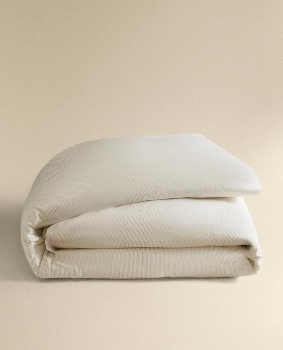 STRIPED SATEEN DUVET COVER (300 THREAD COUNT)