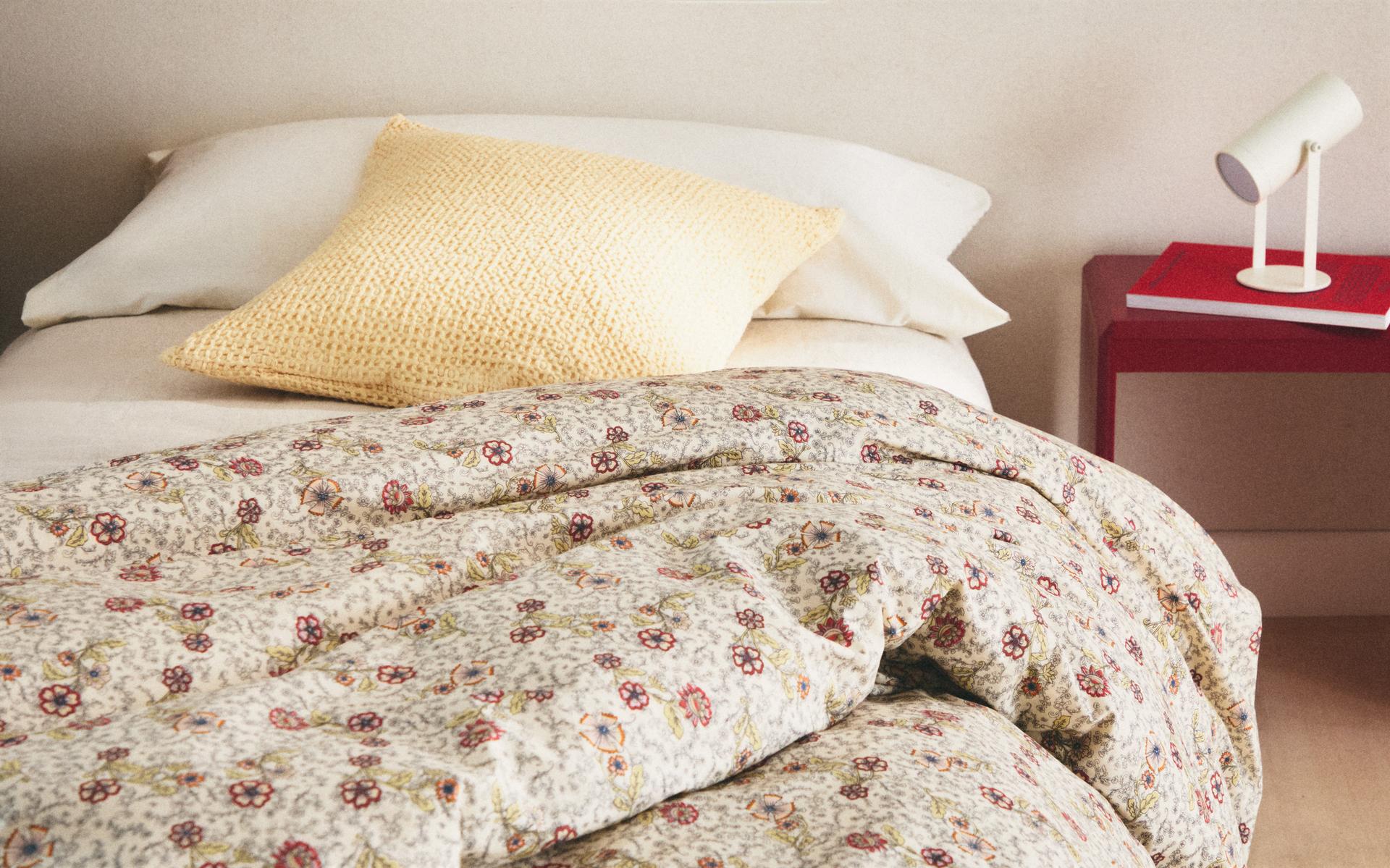 KIDS' FLORAL COTTON DUVET COVER