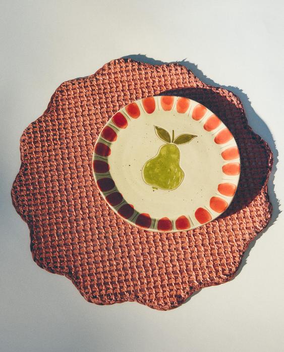 YELLOW FLORAL PAPER PLACEMAT