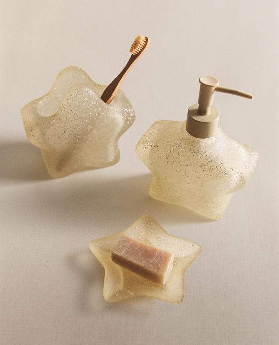 亮粉饰星星形儿童浴室套装