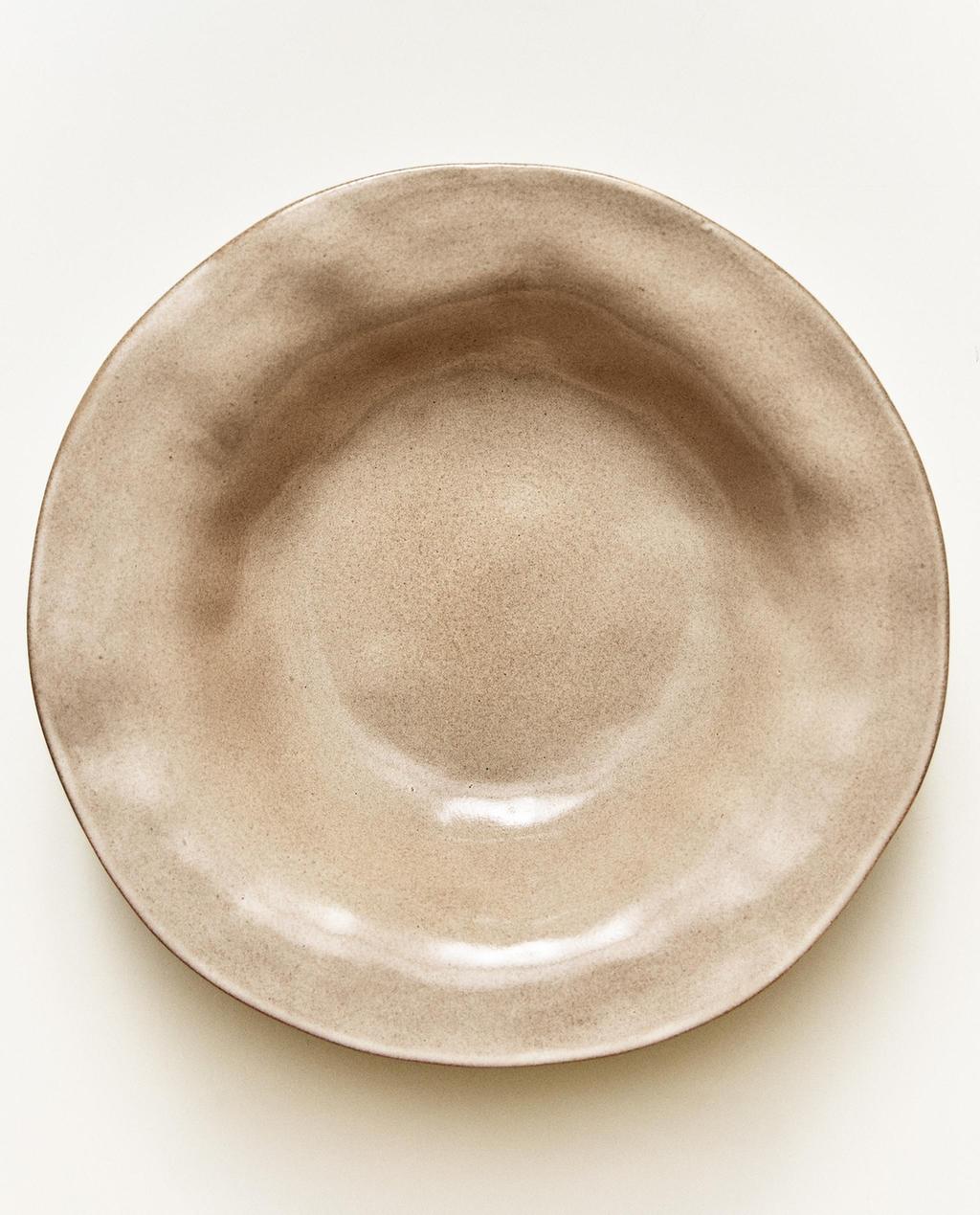 IRREGULAR STONEWARE SOUP PLATE