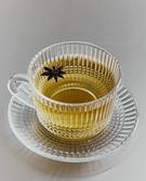 几何浮雕玻璃茶杯