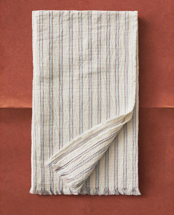 STRIPED MUSLIN BABY BLANKET