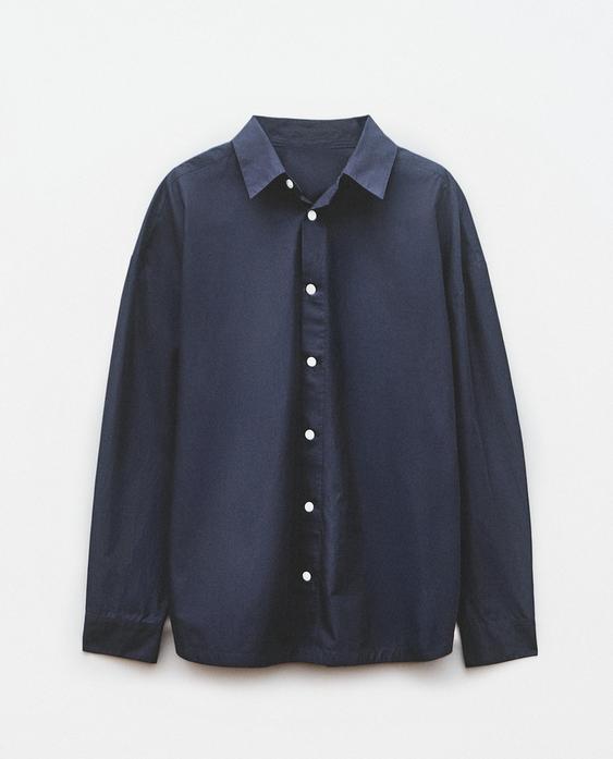 PLAIN COTTON BEACH SHIRT