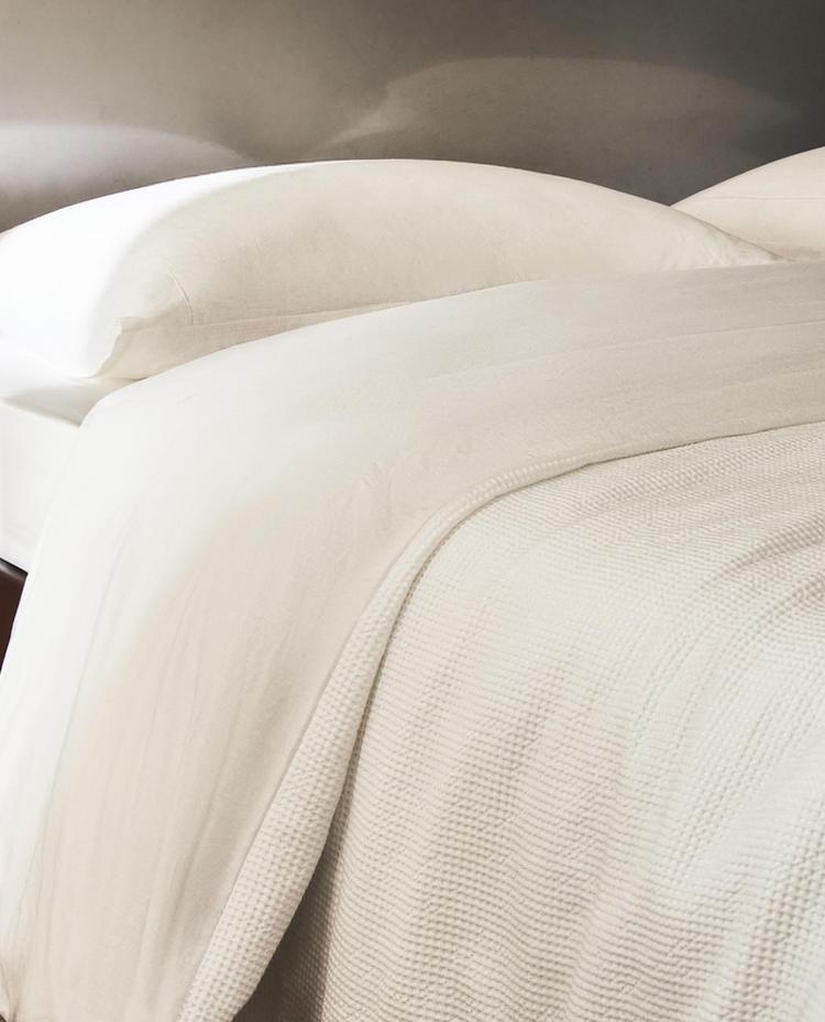 MINI WAFFLE-KNIT COTTON DUVET COVER