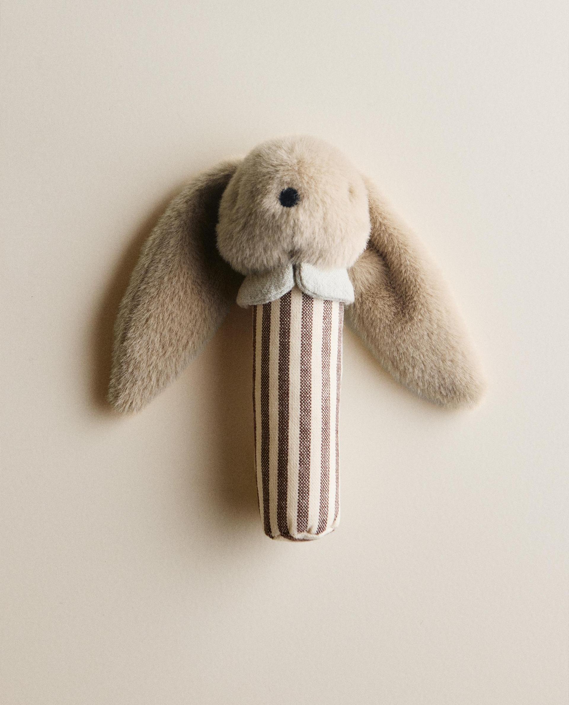 KIDS' BUNNY SOFT TOY RATTLE