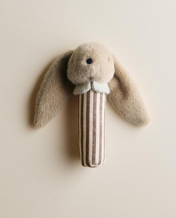 KIDS' BUNNY SOFT TOY RATTLE