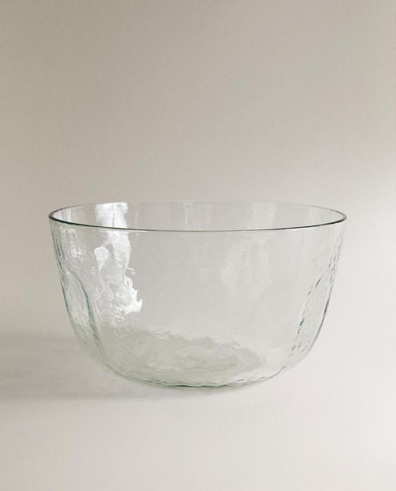 HAMMERED GLASS SALAD BOWL