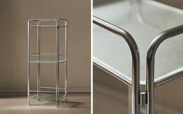 STEEL AND GLASS STORAGE UNIT