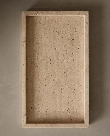 BEIGE MARBLE BATHROOM TRAY