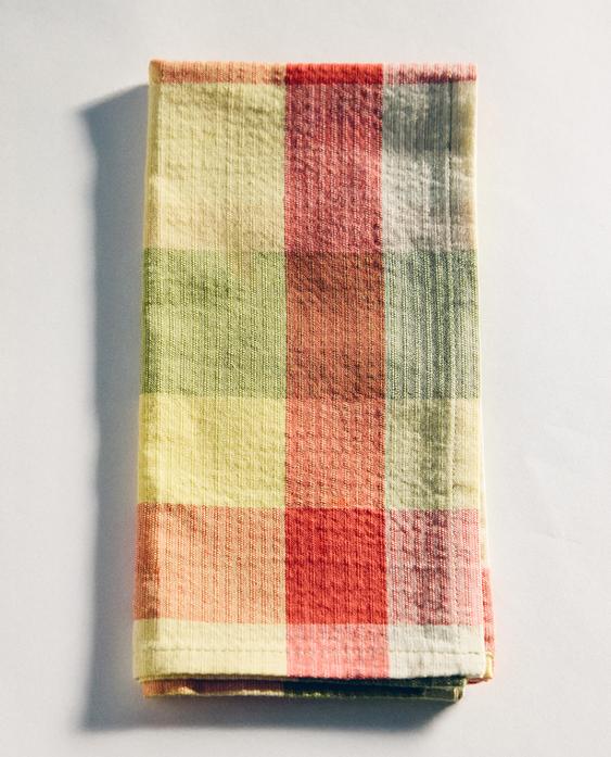PACK OF CHECK COTTON NAPKINS (PACK OF 2)