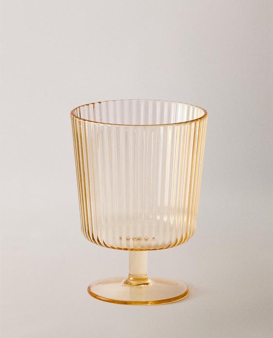 条纹亚克力杯