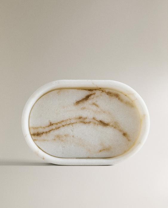 MARBLE-EFFECT BATHROOM SOAP DISH