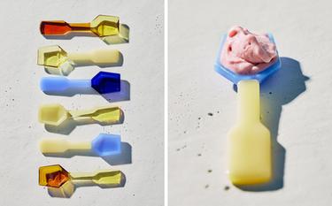 PACK OF COLOURED BOROSILICATE ICE CREAM DESSERT SPOONS (PACK OF 6)