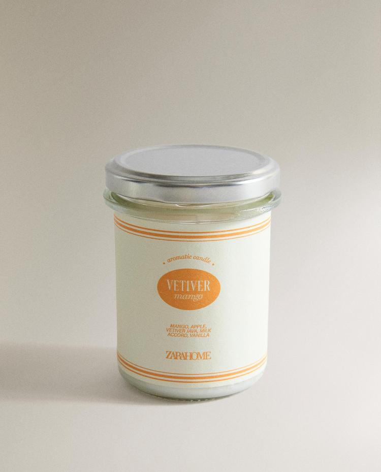(130 G) VETIVER MANGO SCENTED CANDLE