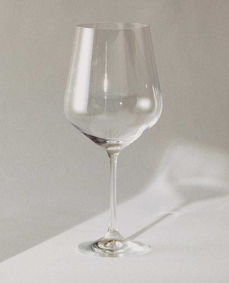 光面波西米亚水晶高脚杯