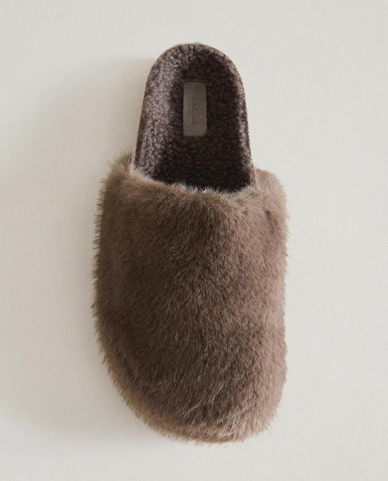 FAUX FUR MULE SLIPPERS