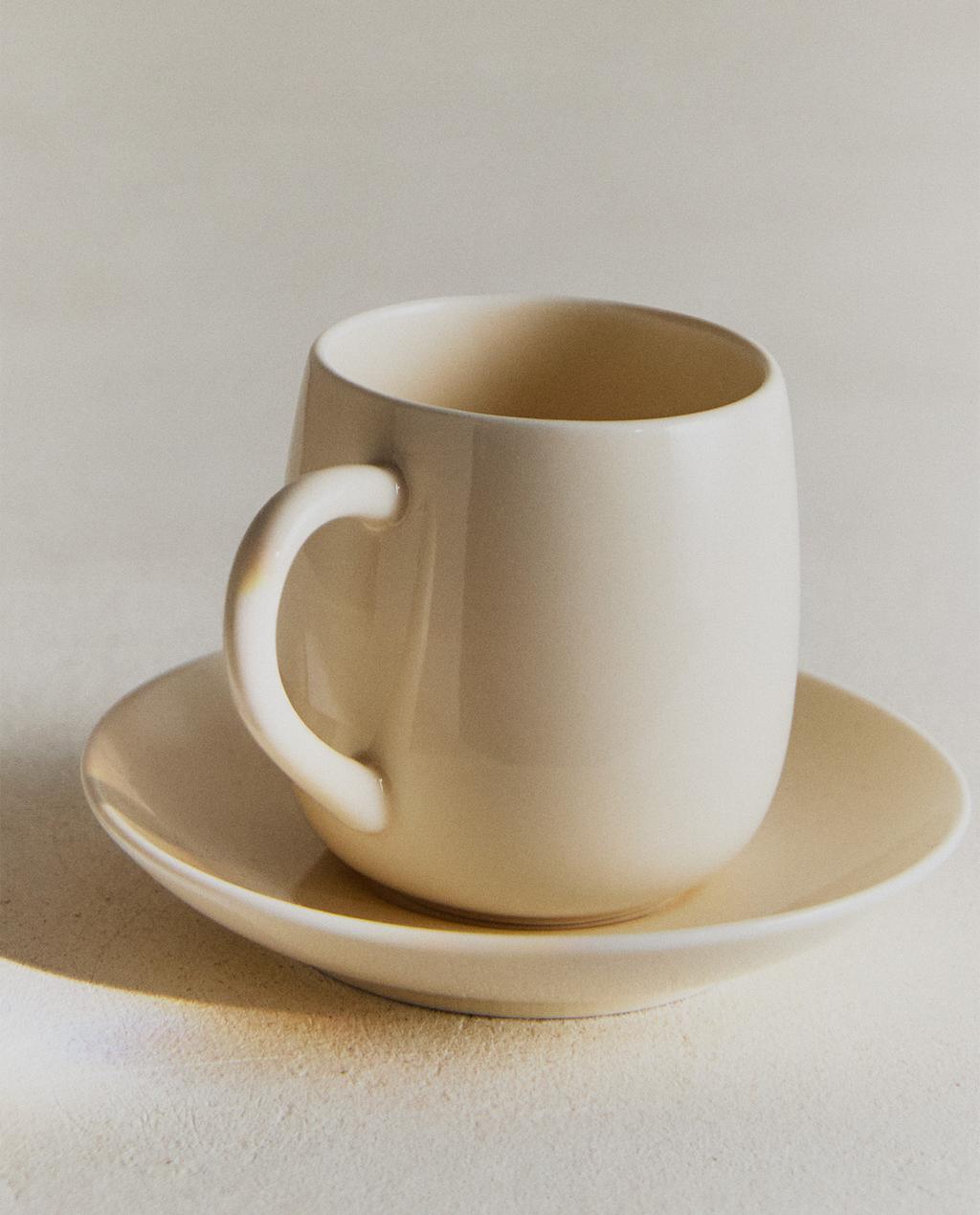 纯色炻瓷咖啡杯
