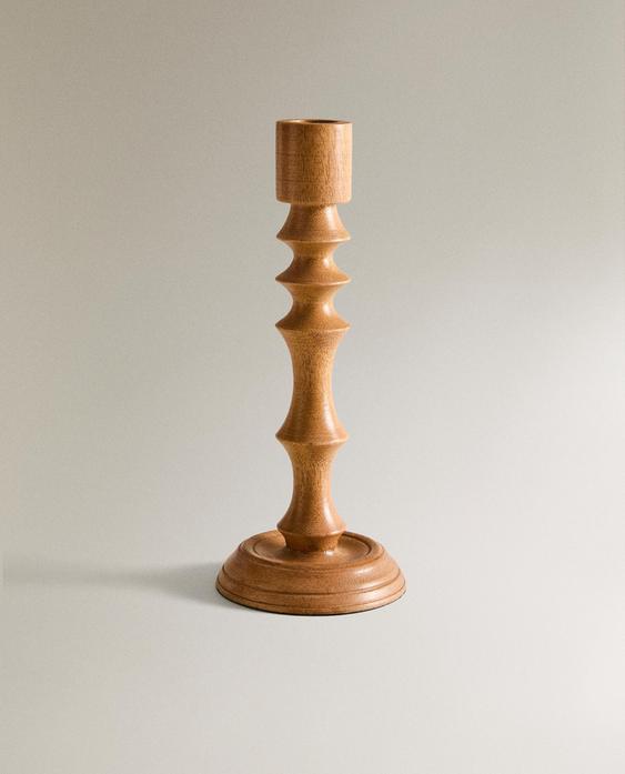 WOODEN CANDLESTICK