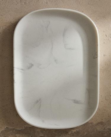 MARBLE-EFFECT BATHROOM TRAY