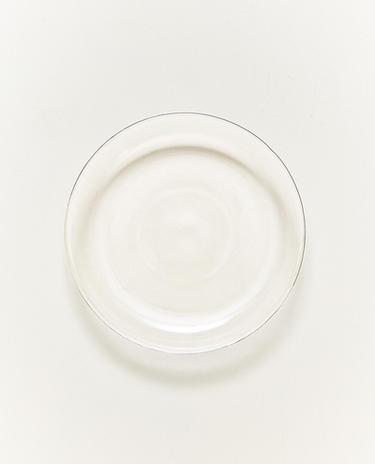 撞色边缘硼硅玻璃面包盘