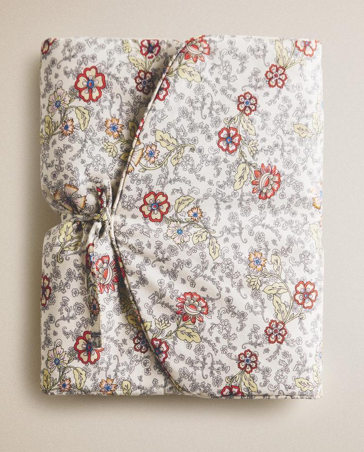 PORTABLE FLORAL BABY CHANGING MAT