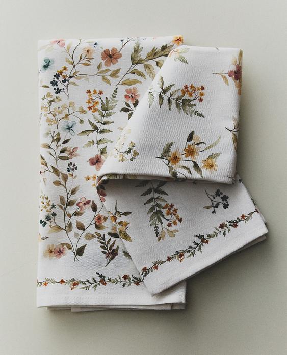 PACK OF FLORAL PRINT TEA TOWEL (PACK OF 2)