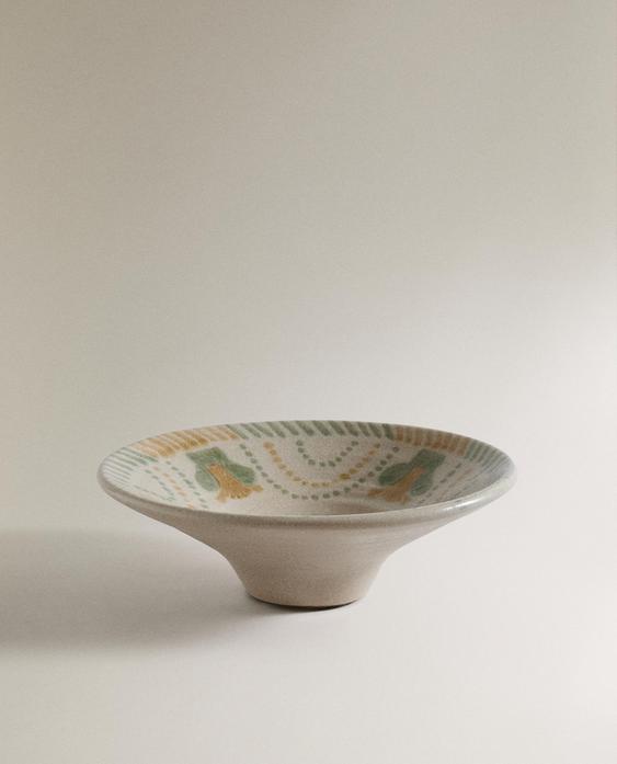 STONEWARE BOWL WITH DESIGNS