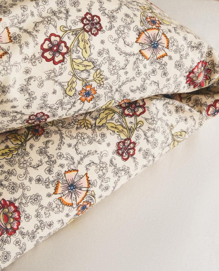 KIDS' FLORAL COTTON DUVET COVER
