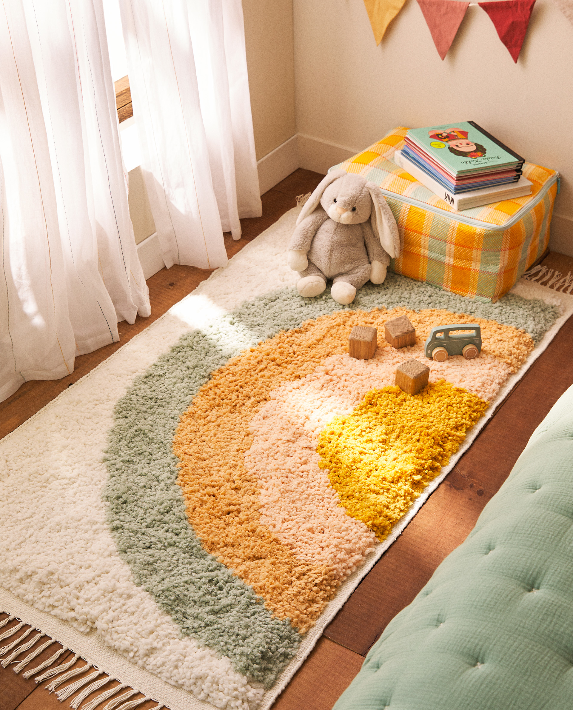 kids rainbow rug