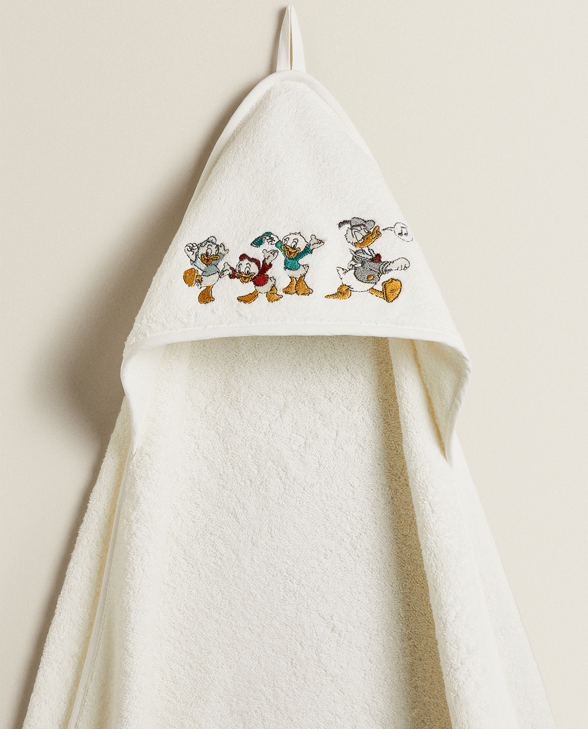 Embroidered Donald Duck Baby Towel Towels Bathroom Kids Zara Home