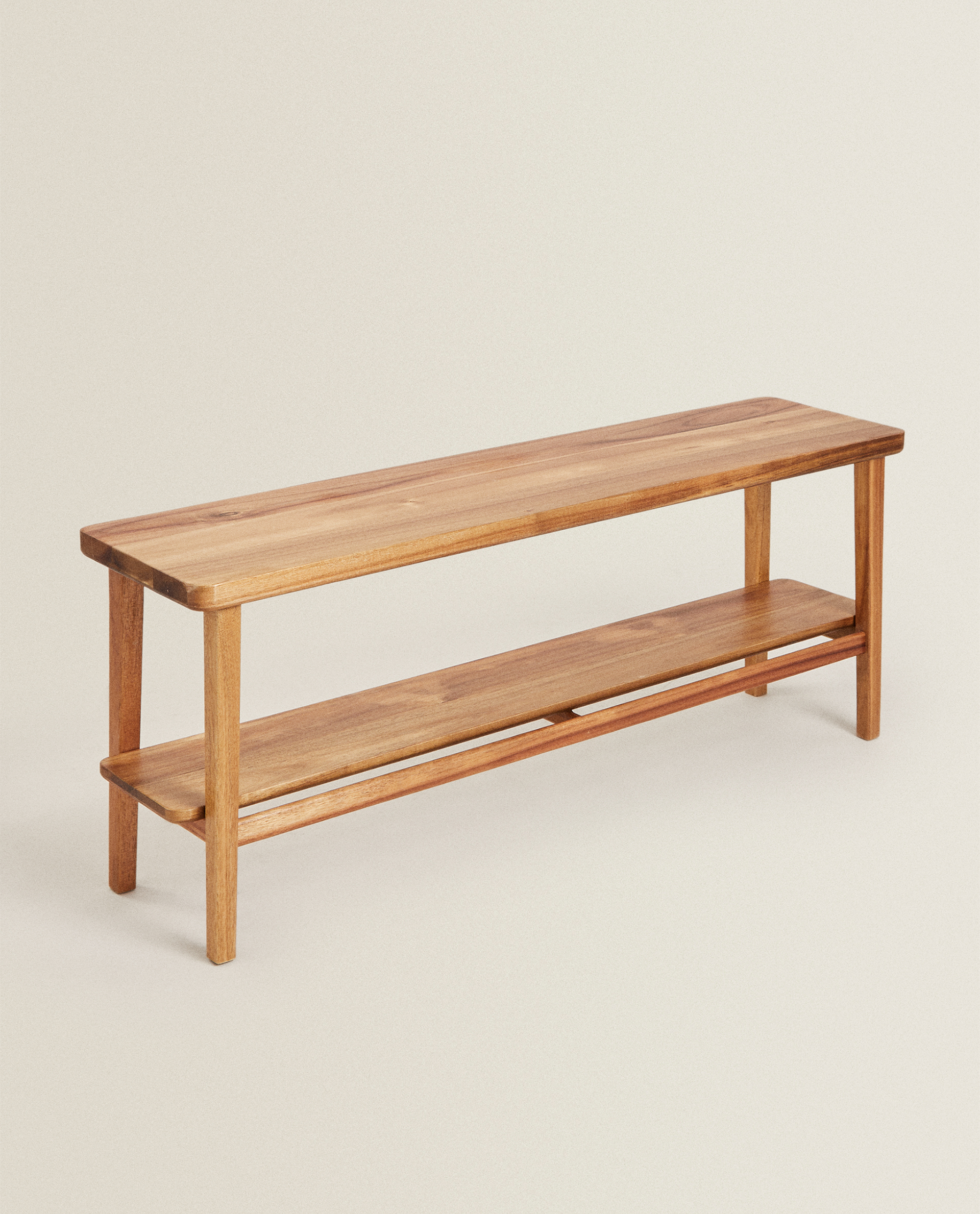 Long Acacia Wood Bench Laundry Care Kitchen New Aw21 Collection Zara Home