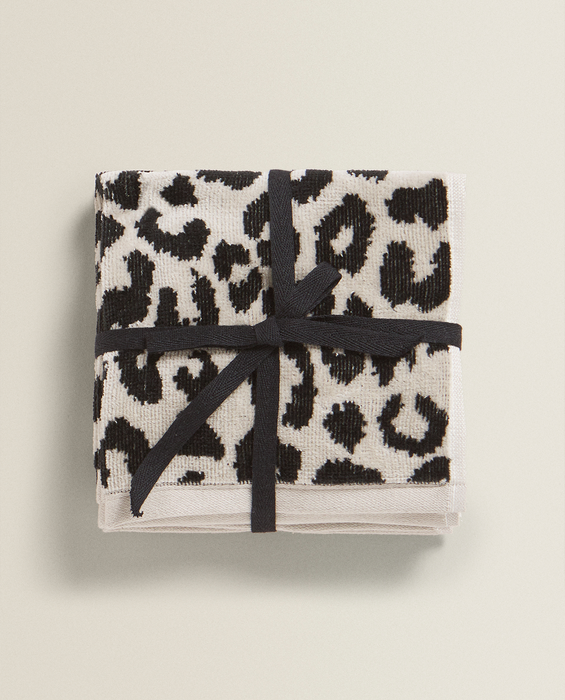 Leopard Cotton Towel Pack Of 3 Towels Bathroom Sale Zara Home