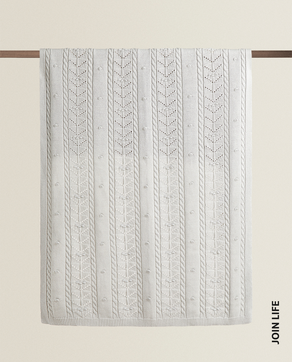 Cable Knit Blanket Fitted Sheets Bedroom Kids New Aw21 Collection Zara Home