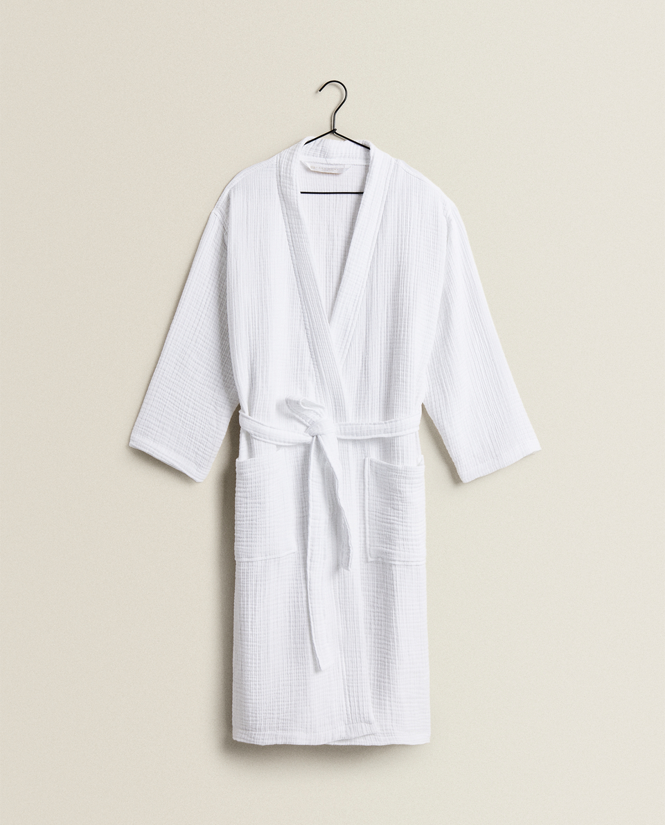 zara home bathrobe