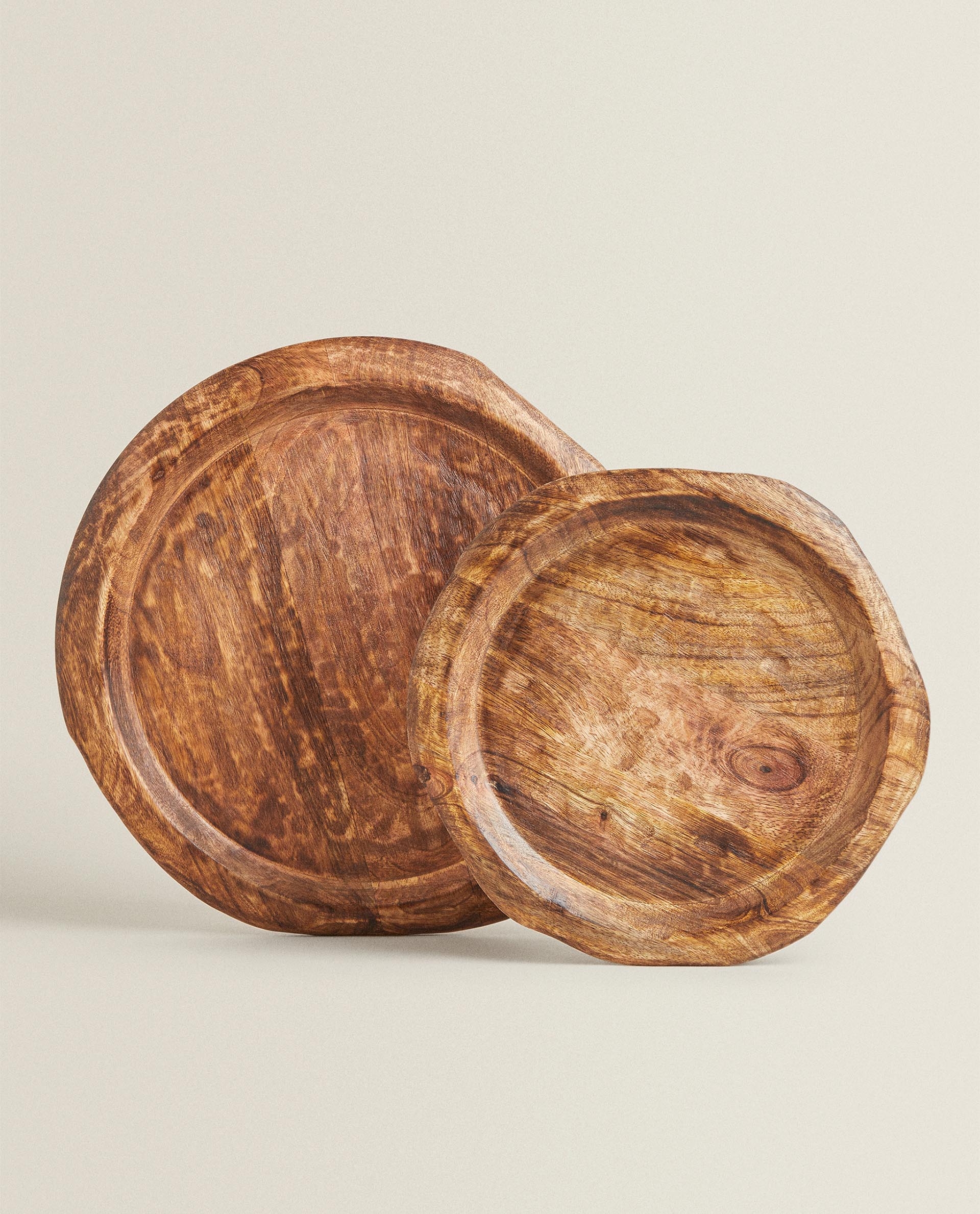 IRREGULAR WOODEN TRAY - CURTAINS - LIVING ROOM - SALE | Zara Home