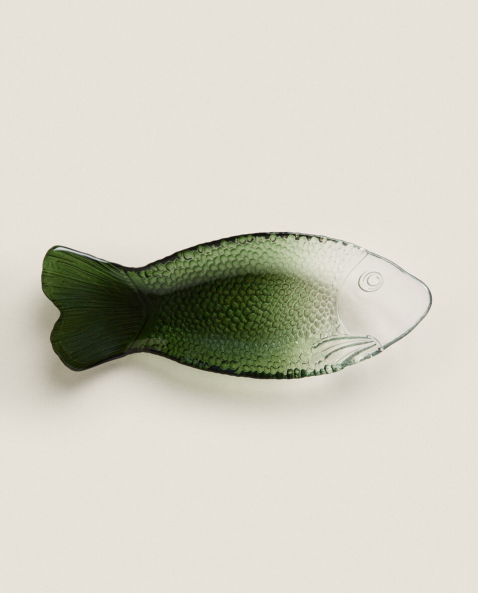 鱼状玻璃浅盘