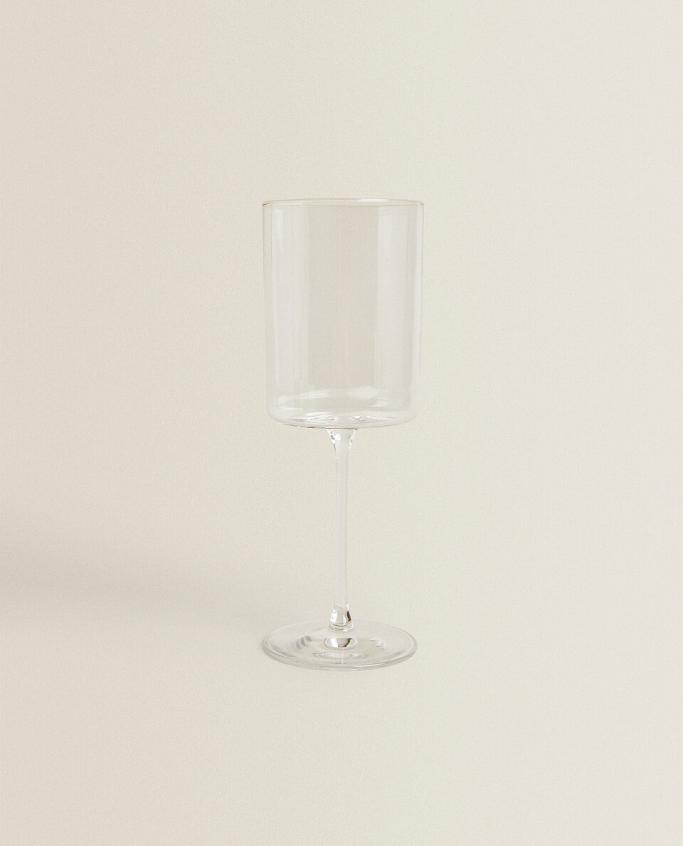 直筒型晶体玻璃高脚杯